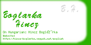 boglarka hincz business card